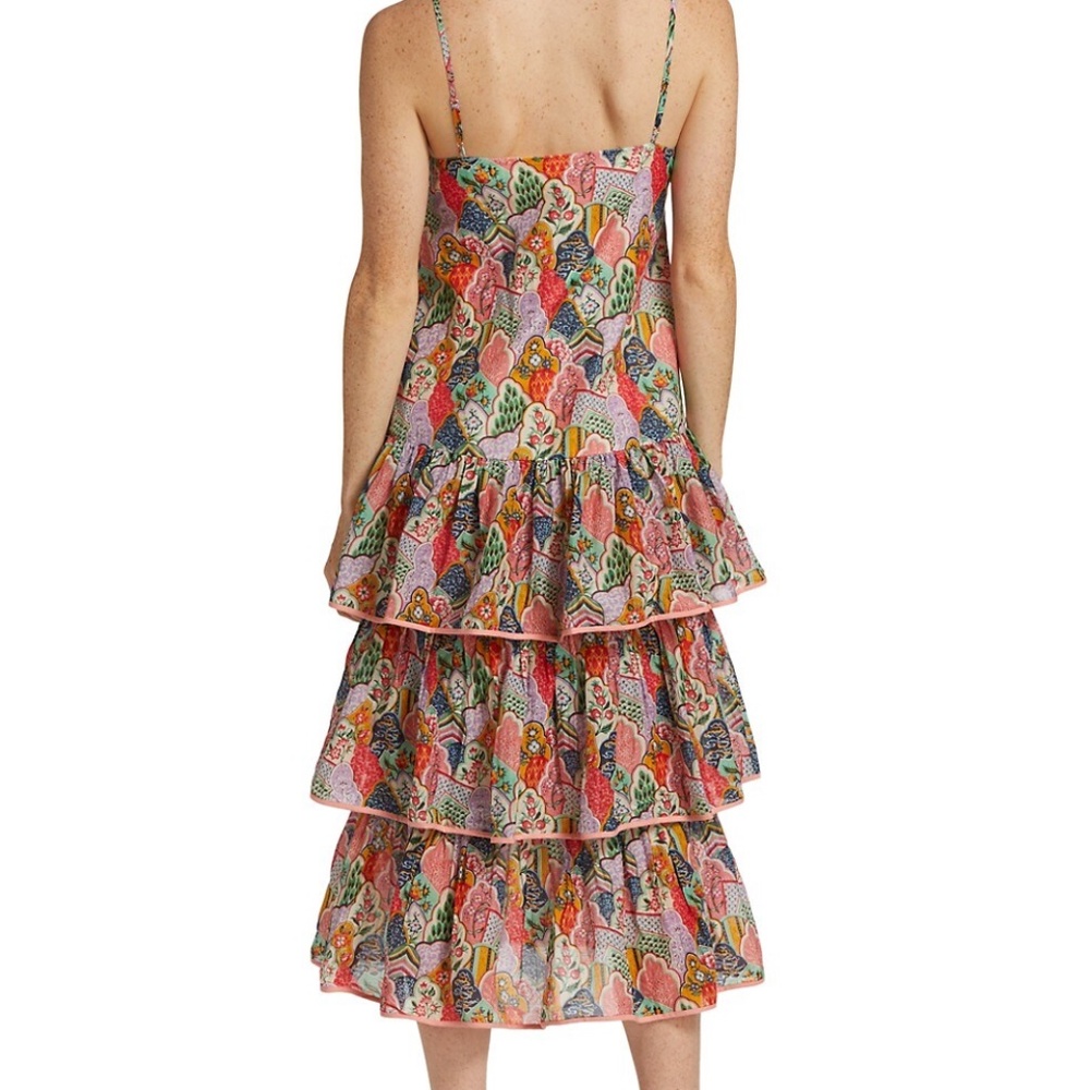 RHODE Vena Tiered Sleeveless Printed Midi Dress - NWT - Small - Picture 8 of 9